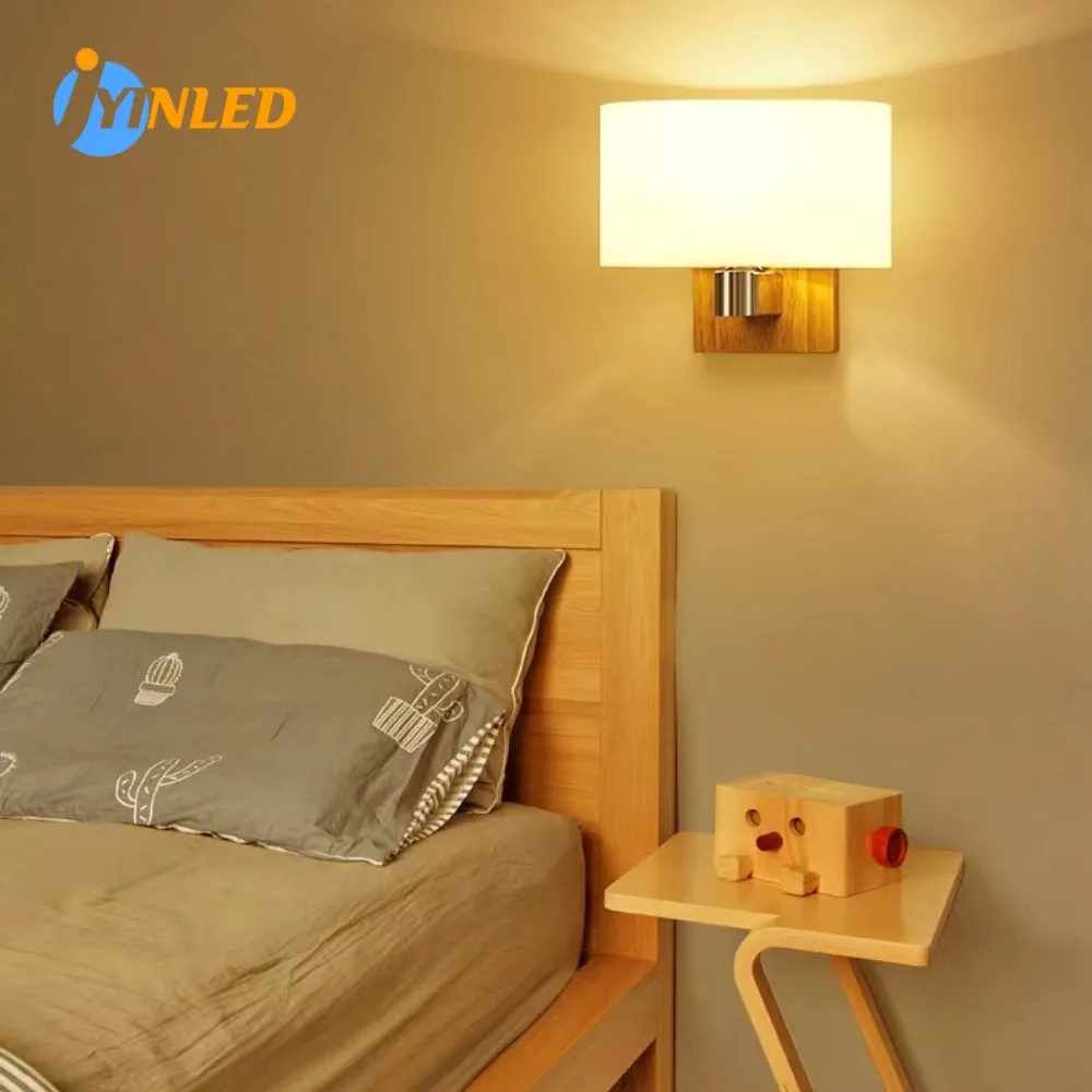 

Bedroom Wall Lamp Modern Bedside LED Wall Light Sconce Nordic for Living Room Indoor Aisle Corridor E27