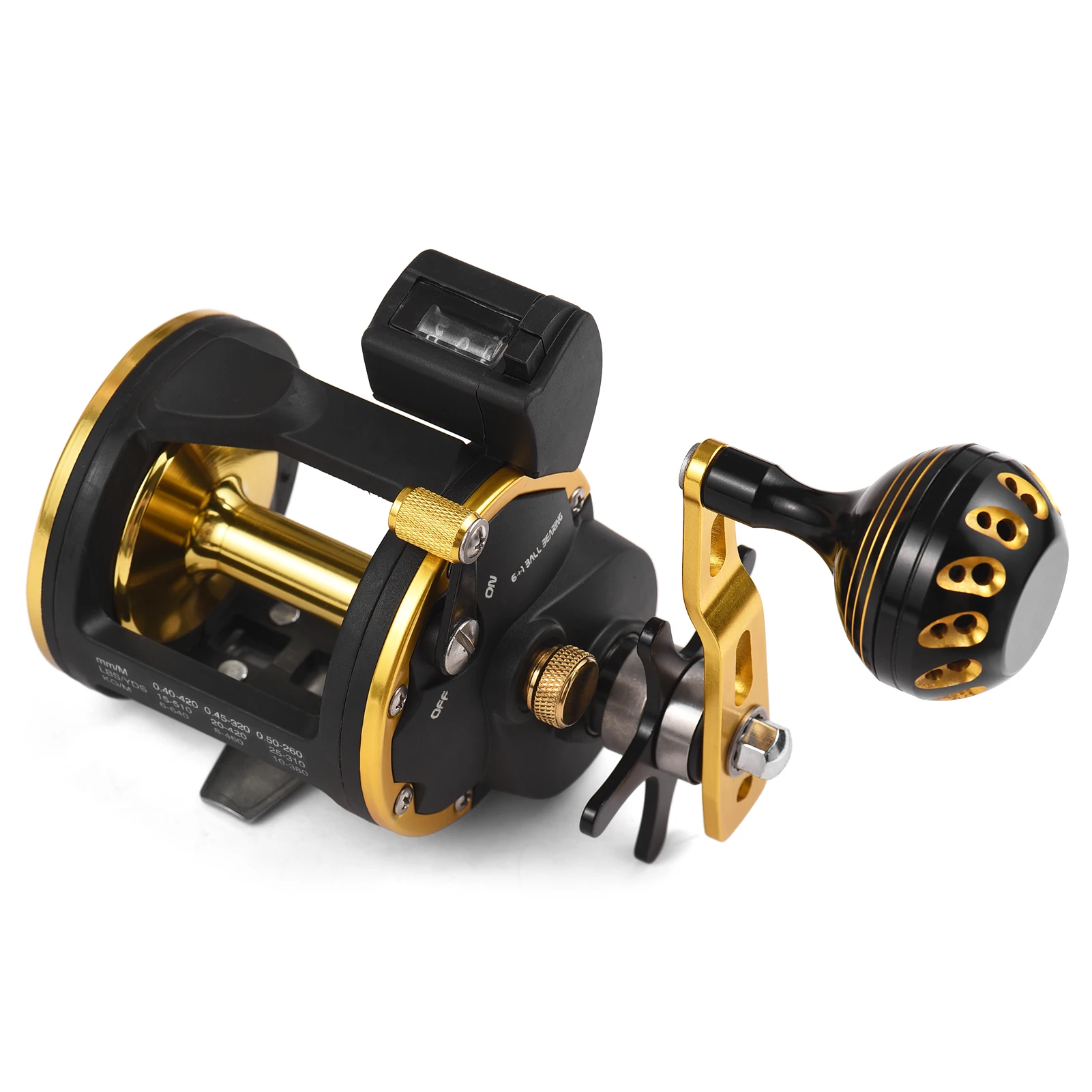 Fishing Reel Line Counter Reel 6+1 Ball Bearings Left/Right Ice Fishing Reel  Gear Radio 4.1:1 with Digital Display - AliExpress