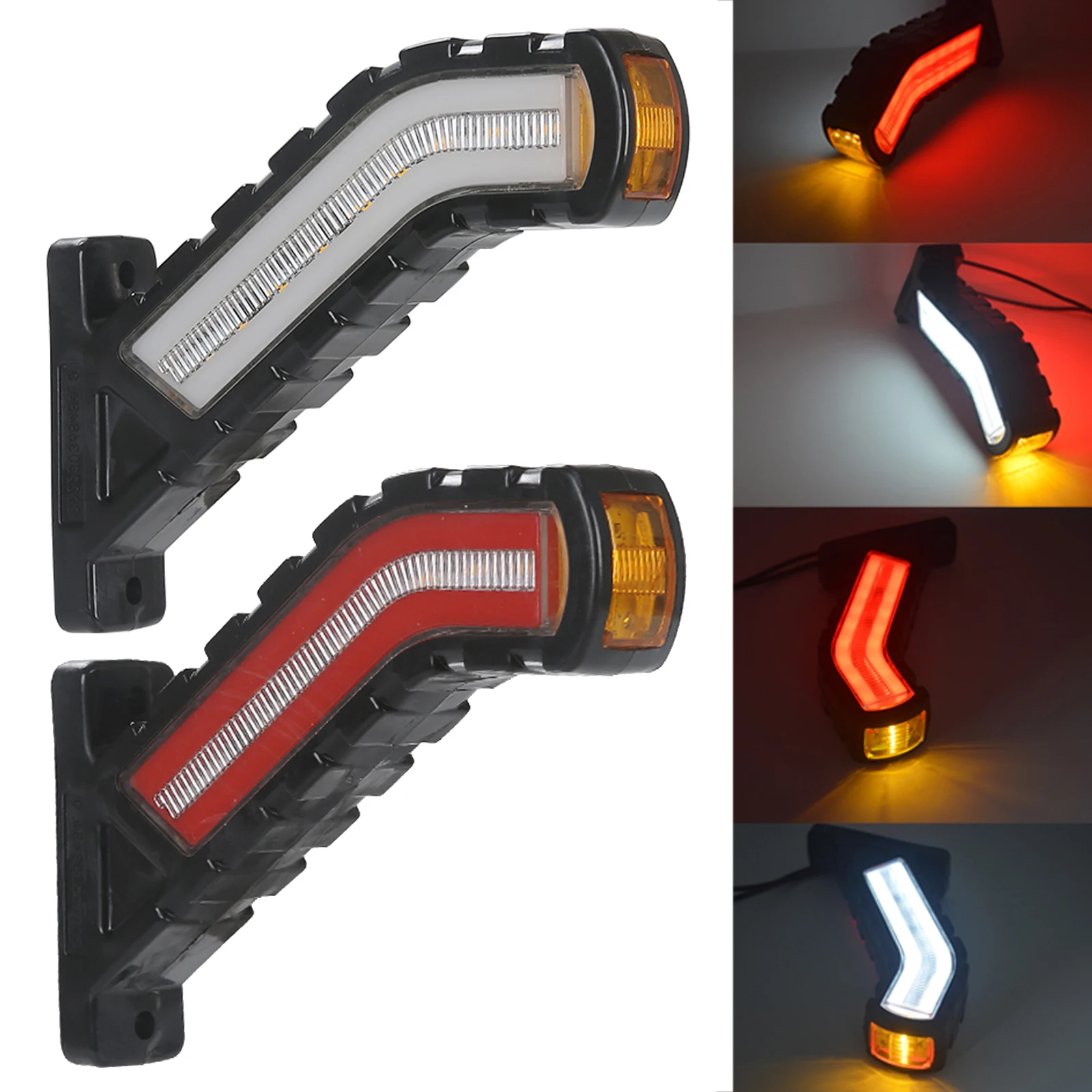 

2x LED Side Marker Lights Flowing Turn Signals Lamp Universal For Cars SUV Vans Lorry Rvs Bus Boat Trailer Truck Pickup 12V 24V