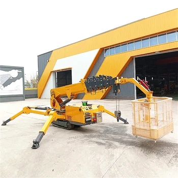 Spider Crane 360 Spin 8-20m 1.5t Mini gru trainabile telescopico Boom Lift Elettrico Diesel idraulico Spider Boom Lift Personalizza 1