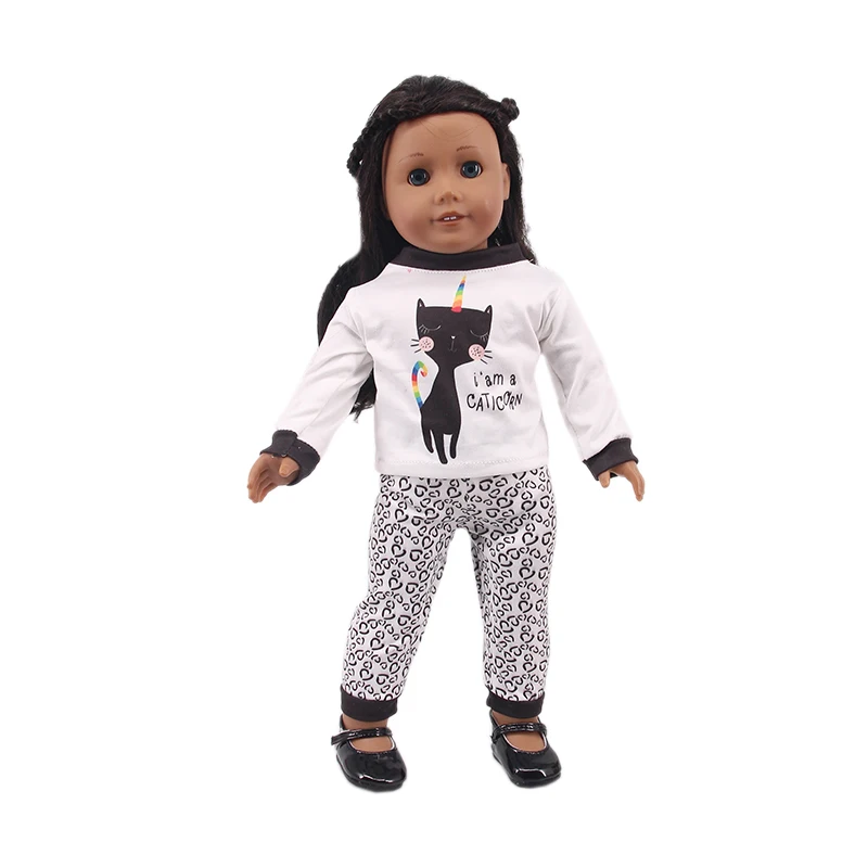 2 Pcs/Set Animal Pajamas Suit For 43 Cm Born Baby Reborn Doll