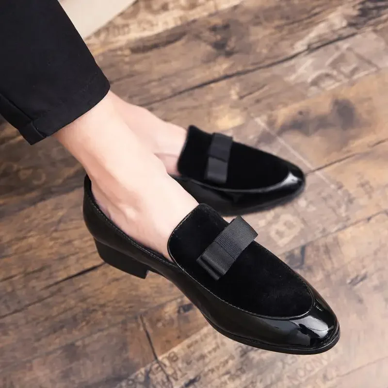 

Party British Men's Shoes Korean Style Retro Casual Elegant Dress Leather Shoes Beanie Lazy Fashion