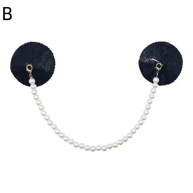 Women Sexy Leather Hollow-Out Breast Stickers Rhinestone Invisible Breast Bra Pad Nipple Cover Anti Emptied Chest Paste Intimate