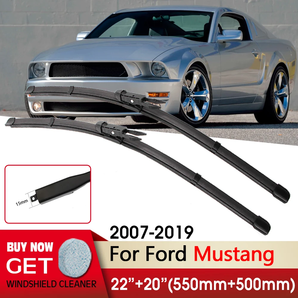 

Car Wiper RHD & LHD Front Wiper Blades 22"+20" For Ford Mustang 2007-2019 Fit Pinch Tab Arm Windshield Windscreen Front Window