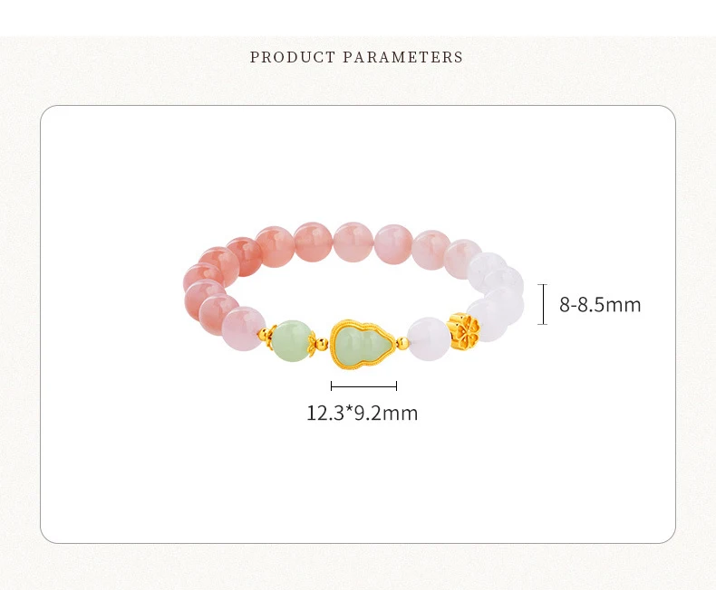 Glückliche Nachahmung von Hotan Jade Zinnober Rot Gold Farbe Perle Naturstein Perlen Armband für Frauen Armband Party Glück Geschenk – Detail 4