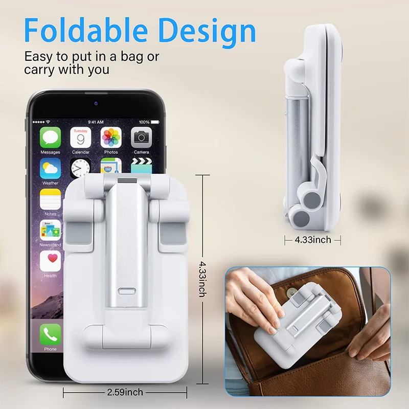 Adjustable Foldable Portable Desktop Stand with Angle and Height Customization