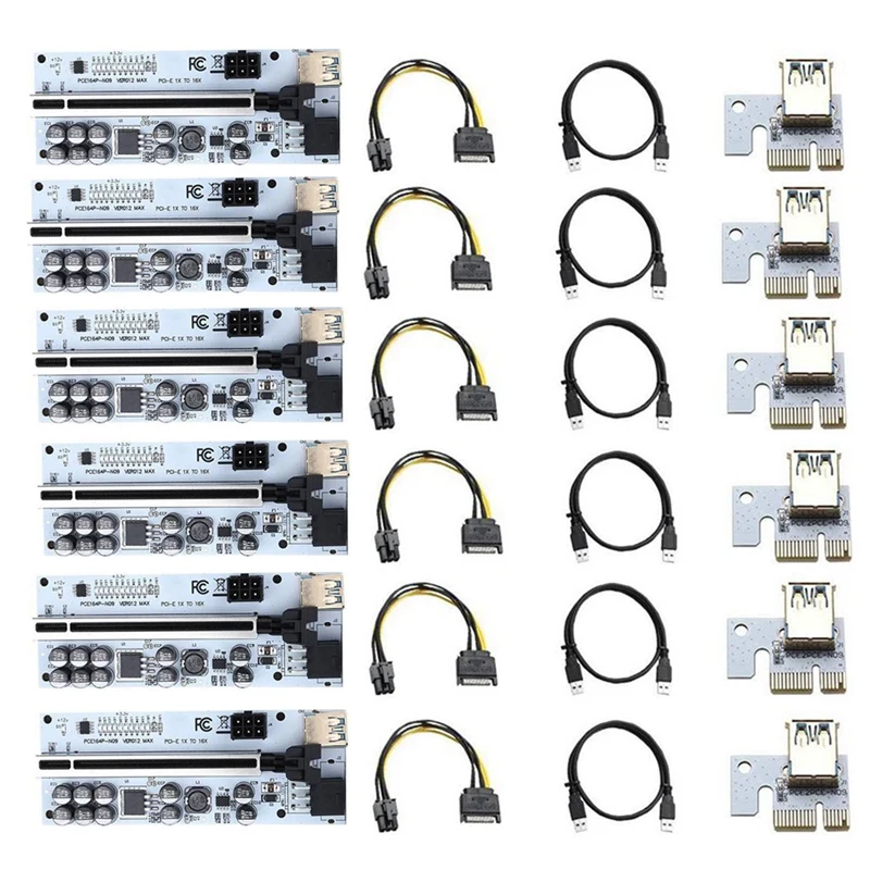 6 шт. переходник для графического процессора VER012 MAX видеокарты PCI-E Райзер 012 Pci Express