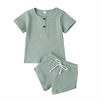 Summer Knit T-Shirt & Shorts Set 1
