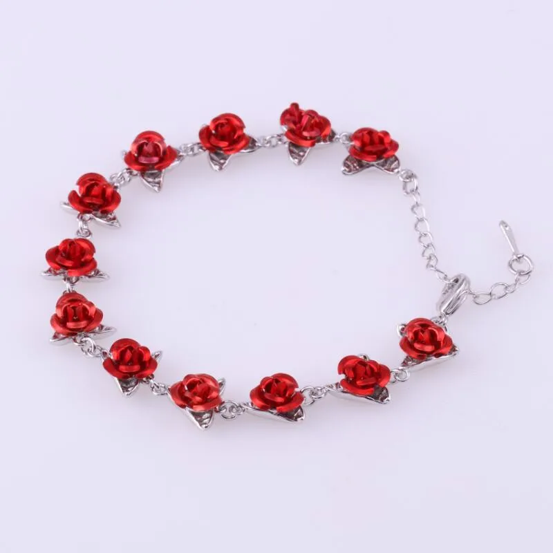 Buy Red Jewelry, Red Bracelet, Red Earrings, Red Roses, Flower Jewelry, Flower  Bracelet, Flower Earrings, Handmade Jewelry, Valentines Gift Online in  India - Etsy