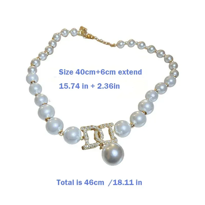 Women Elegant Pearl Clavicle Chain Collares Ladies Short Pendant Necklaces Earrings set Jewelry sets 5