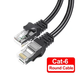 Premium Cat6 Ethernet Cable - High - Speed Gigabit RJ45 Shielded Network LAN Cord - 1m (Round Cable)