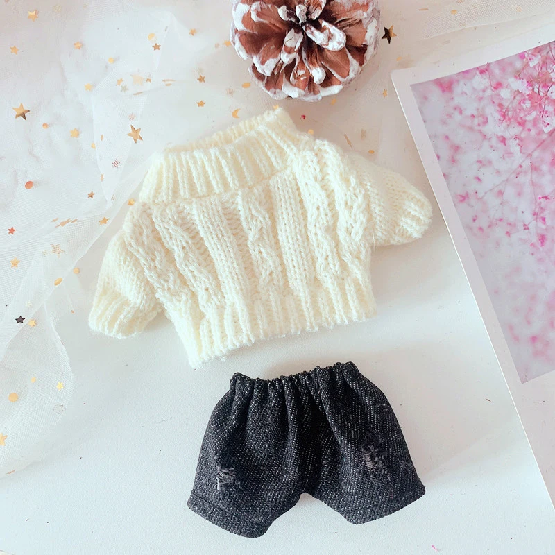 20cm Doll Clothes for Korea Kpop EXO Dolls Plush Star Doll's Clothing Sweater Stuffed Toy Outfit for Idol Dolls Accessories