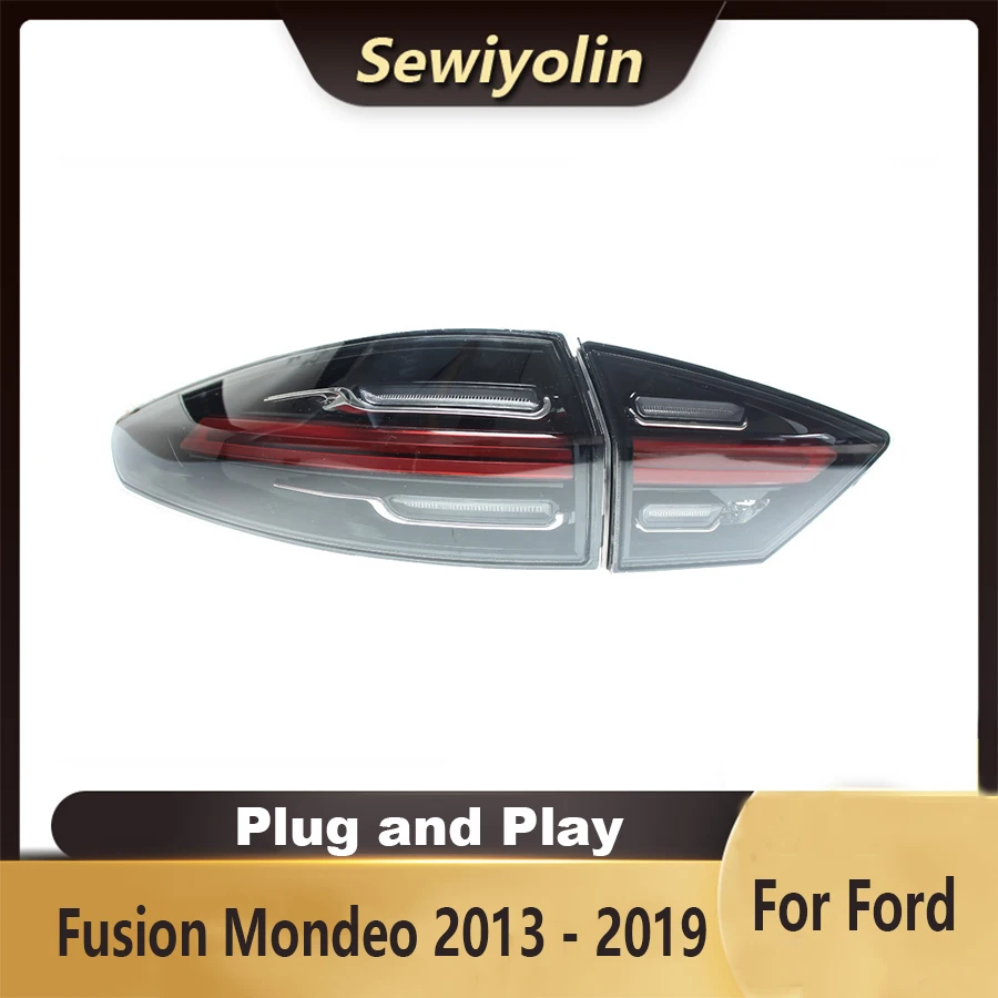 

For Ford Fusion Mondeo 2013 - 2019 Car Auto PartsAnimation LED Trailer Lights Tail Lamp Rear DRL Signal Plug And Play