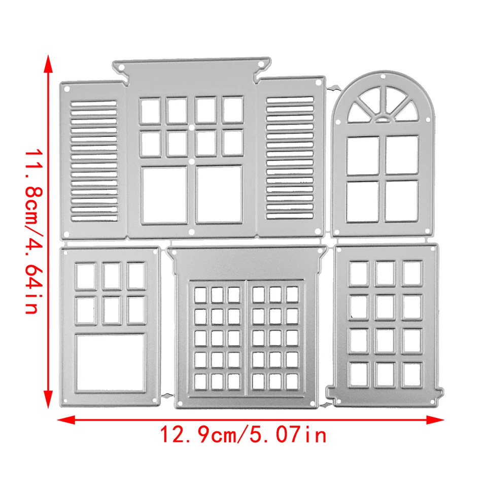 Lot De 5 Matrices Gaufrage Multicouches Acier – Pochoirs Géométriques Pour Cartes, Albums Et Scrapbooking DIY Pochoirs Découpe Forme Coeur étoile Carré