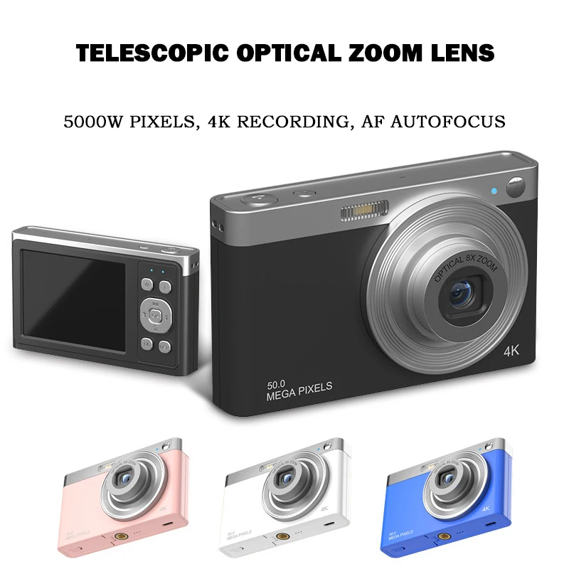50 Megapixel Retractable Lens Micro Single Camera 2.88 Inch HD Screen