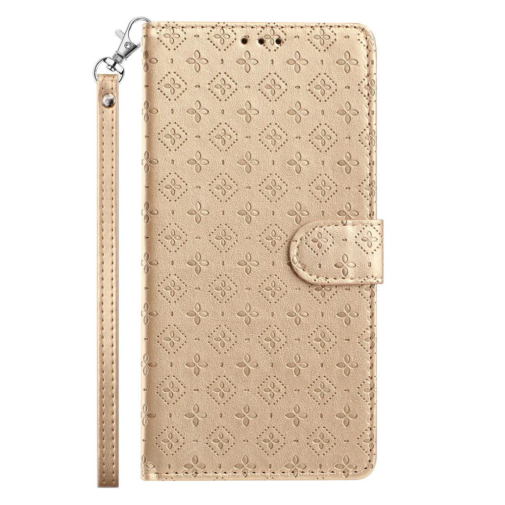 Elegant Leather Wallet Flip Case with Card Holder and Magnetic Closure