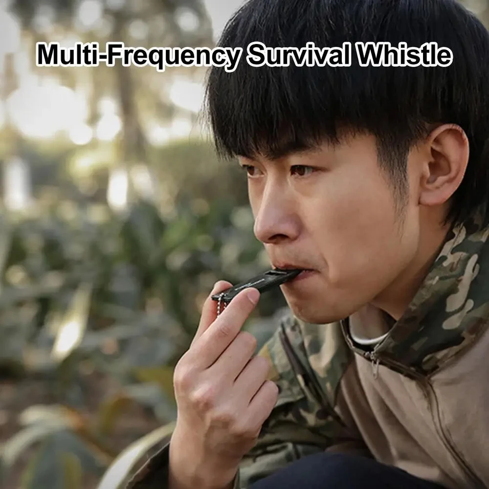 3-Frequency Whistle High Decibel Survival Whistle Outdoor Hiking Camping 3 Holes Hunting Emergency Survival Tool