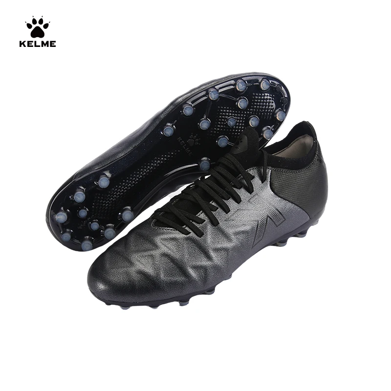 KELME Soccer MG Shoes Calf-Skin Cleats Match Artificial Grass Slip-Resistant  Cushioning Training  Football Shoes Soft ZX8012105