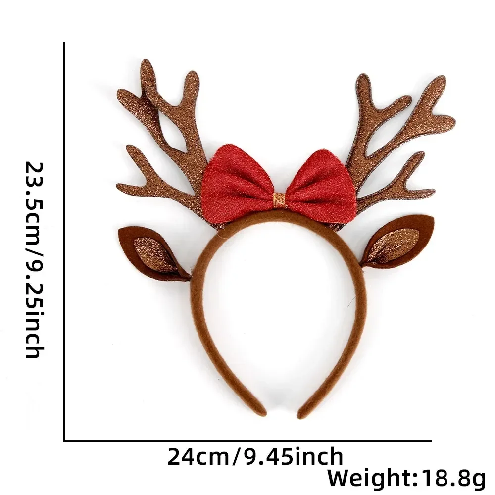 Christmas Headband Reindeer Antlers Horn Christms Tree Hair Band Headwear New Year Party Christmas Gift Headbands