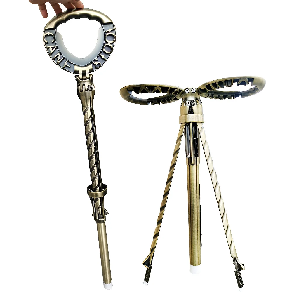 

Retractable Cane Stool Climbing Stick Outdoor Multi-functional Ultra-light Aviation Aluminum Alloy Trekking Self Defense Hiking