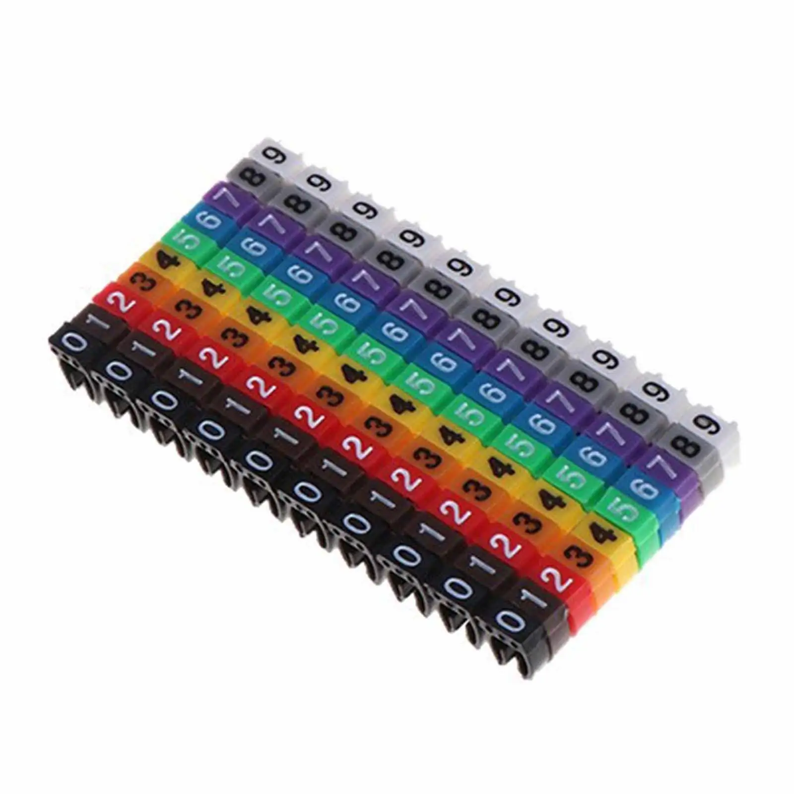 Clamp on Wire Markers Sleeves Colorful Network Replacement Wire Number Label Clamp on Wire Markers Sleeves Colorful Network Replacement Wire Number Label