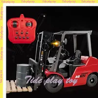 2.4g Rc Remote Control Forklift Toy 1/8 Forklift Truck Auto Demonstration Led Light Car Cool Model Kids Christmas Toys Boy Gifts 1