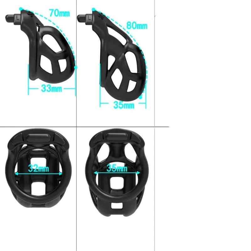 Small Lock Cylinder Chastity Cage Male Sissy Bondage Penis Lock with 4 Size Rings Cock Cage Adult Gay Sex Toys