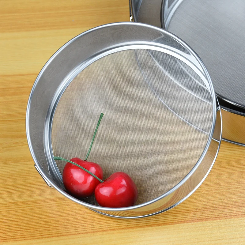 Flour Sifter 304 Stainless Steel 60 Mesh Thickened Sesame Baking Tools Holding Ultrafine Flours Sift Kitchen Cake Accessories