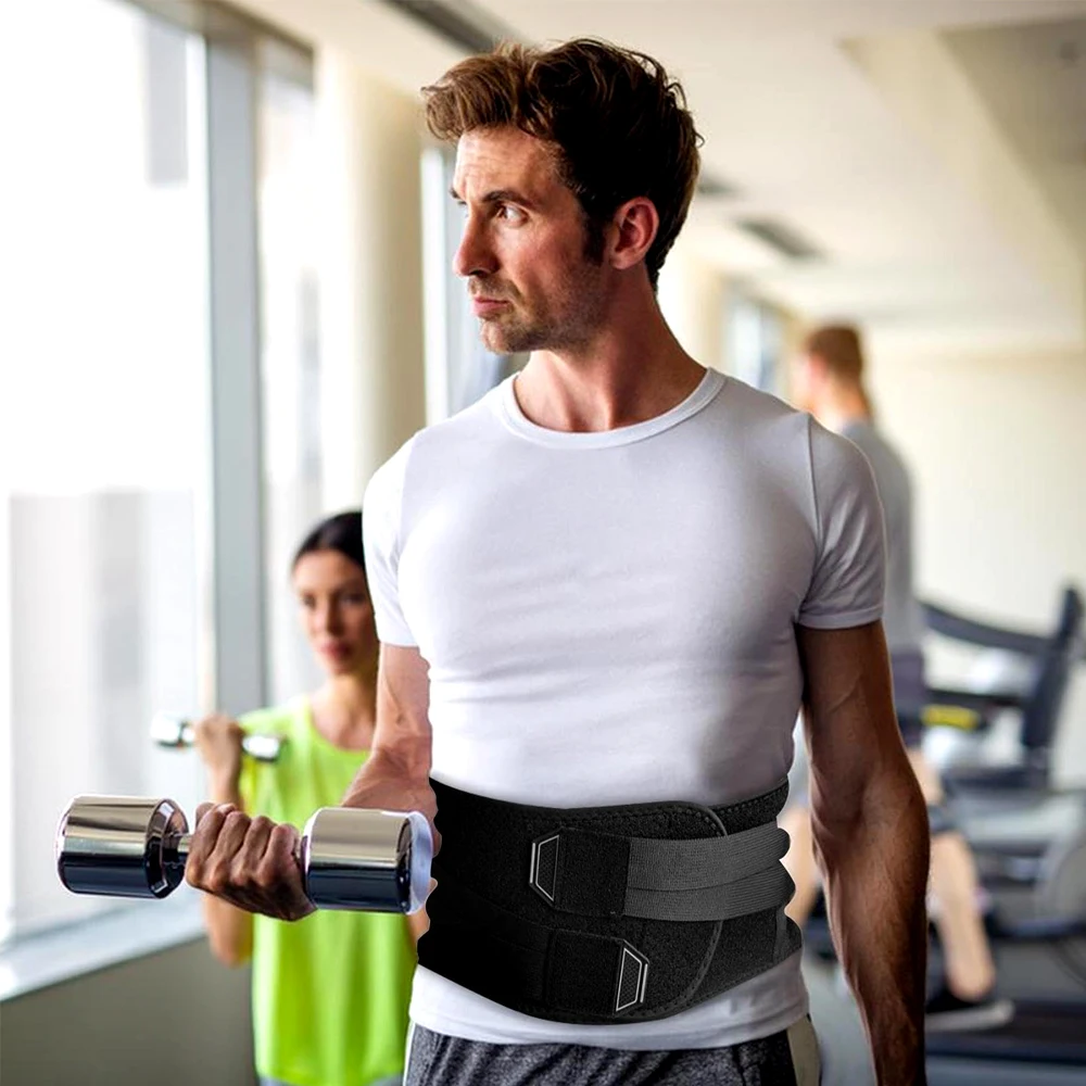 Back Brace for Men Lower Back Pain Relief Breathable Air Mesh Back Brace for Heavy Lifting Sciatica Support 1PCS