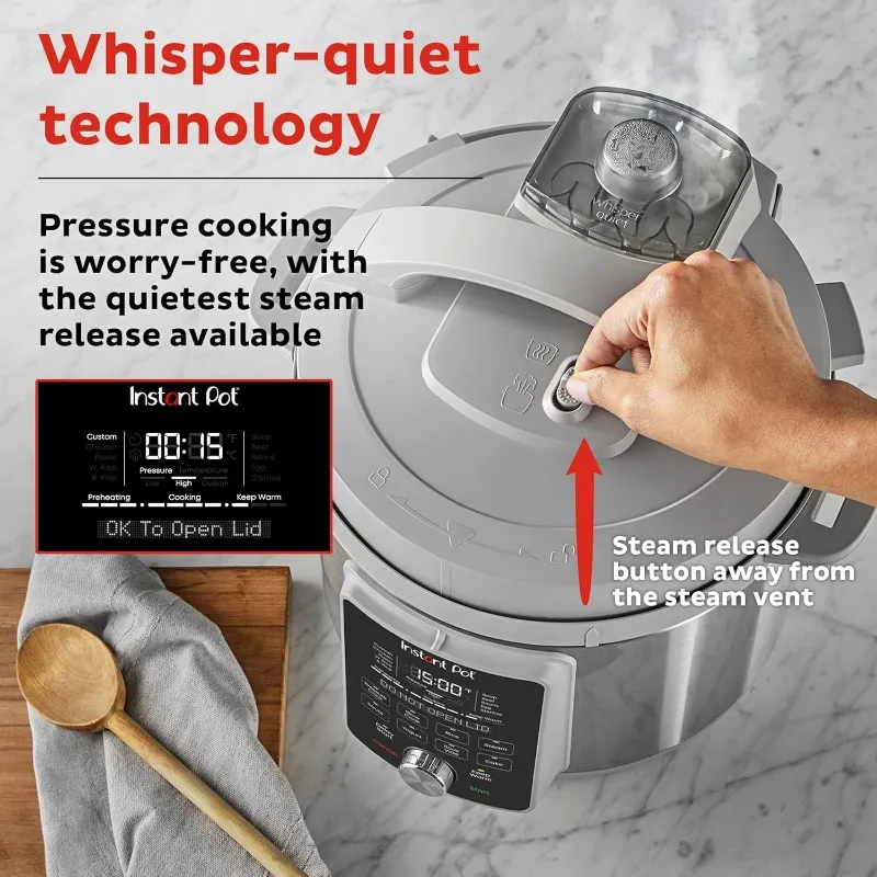 8-Quart Whisper Quiet 9-in-1 Electric Pressure Cooker, Slow Rice Cooker, Steamer, Sauté, Yogurt Maker, Warmer & Sterilizer 4