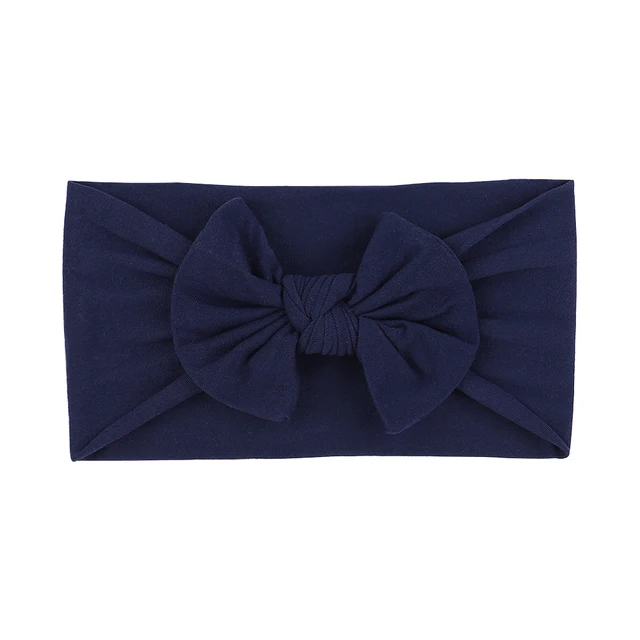Solid Color Broadside Bowknot Headband for Kids Girls Elastic Hair Band Baby Hairband Boutique Turban Headwear Hair Accessories 1