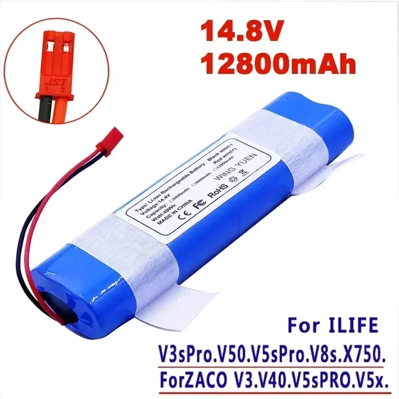 

Upgrade 14.8V 12800mAh Lithium Battery for ILIFE V5 V5s V50 V3 plus v3s pro Robot Vacuum Cleaner ILIFE v5s pro battery