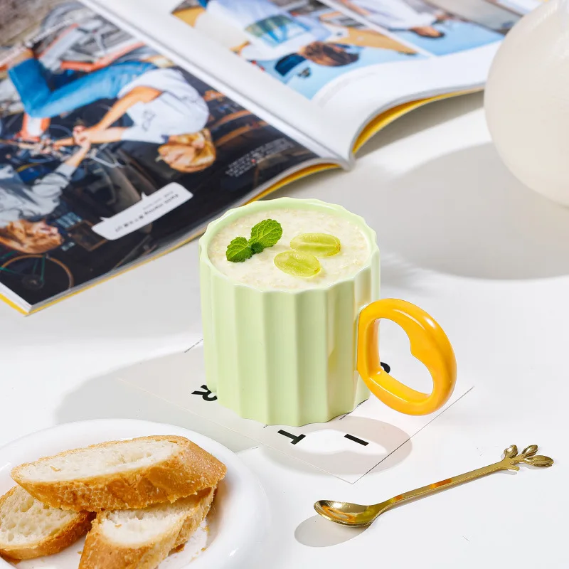 

Термостойкая кружка креативного цвета, чашка 280 мл, кофейные керамические кружки, детская чашка, молочный чай, Офисная посуда для напитков, подарок для дома и офиса