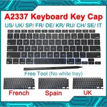 Novo portátil a2337 chave keycaps chaves boné teclados teclados eua reino unido russo francês espanhol para macbook ar retina 13 