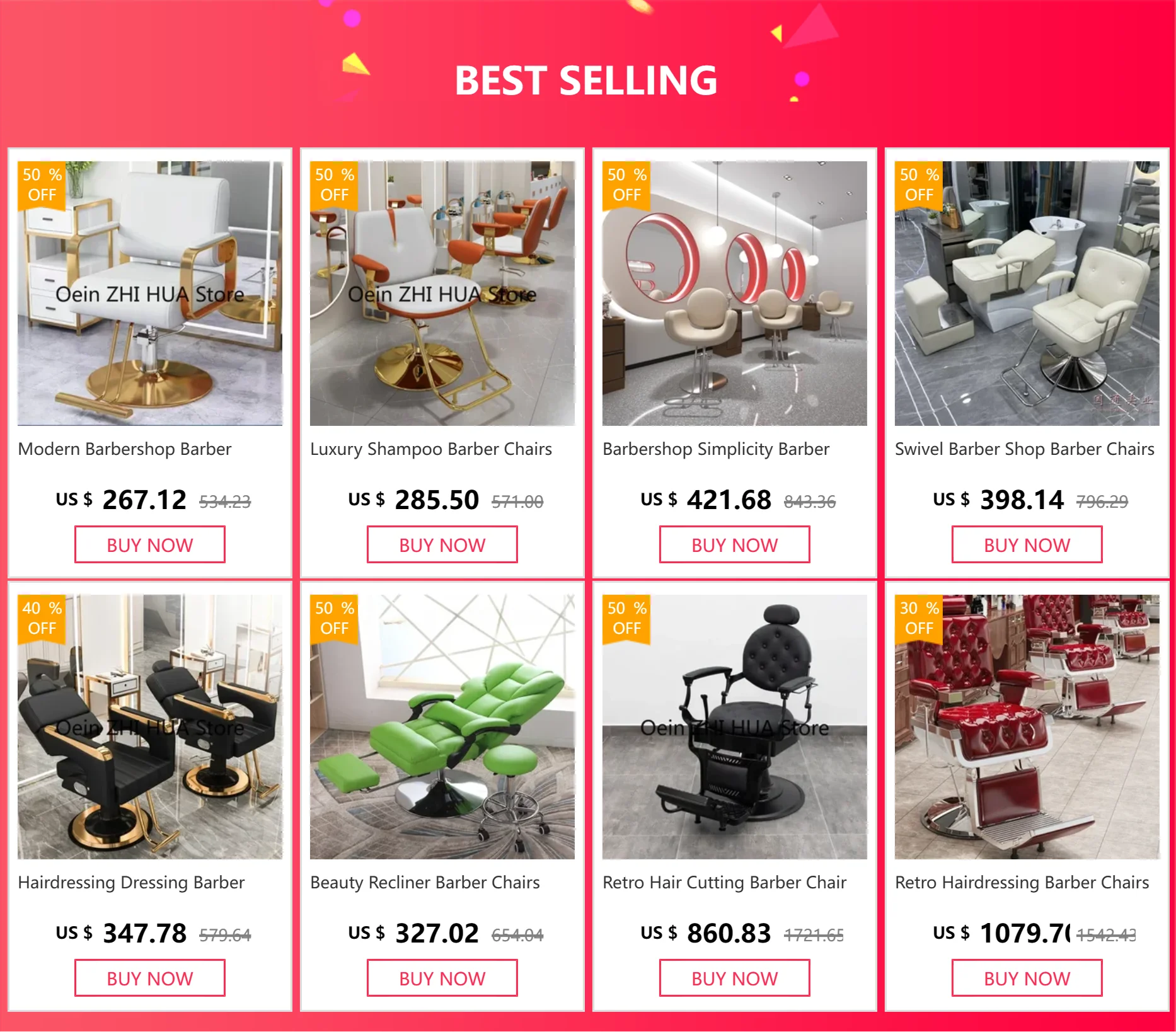 Headboards Barber Chairs Cosmetology Office Ergonomic Computer Barber Chairs Hair Salon Chaise Coiffeuse Furniture QF50BC