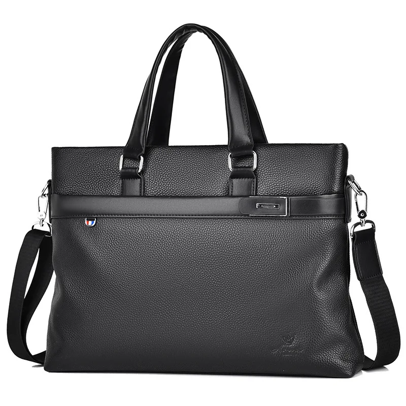 Genuine Top Layer Cowhide Men's Briefcase Large Capacity Document Bag New Computer Bag Shoulder Bag