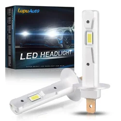 Ultra - Bright H1 LED Headlight & Fog Light Bulbs - Fanless, Wireless, Mini Size, 12V 6000K White (H1 6000K)