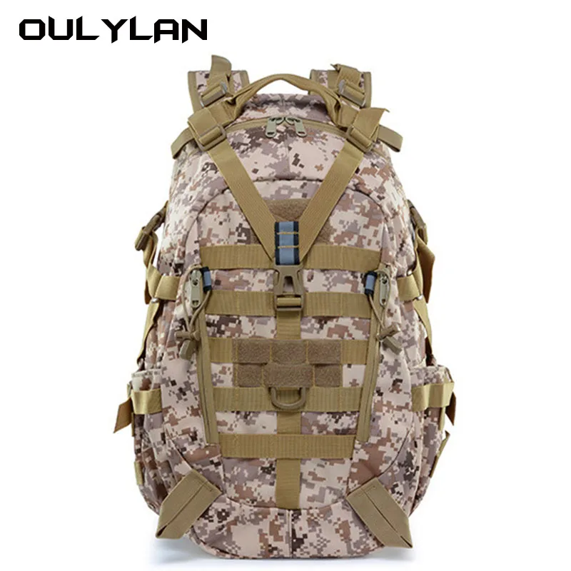 

Oulylan Outdoor Hiking Camping Cycling Backpack Multifunctional Men's 900D Camouflage Brigade Mountaineering Sports Backpack