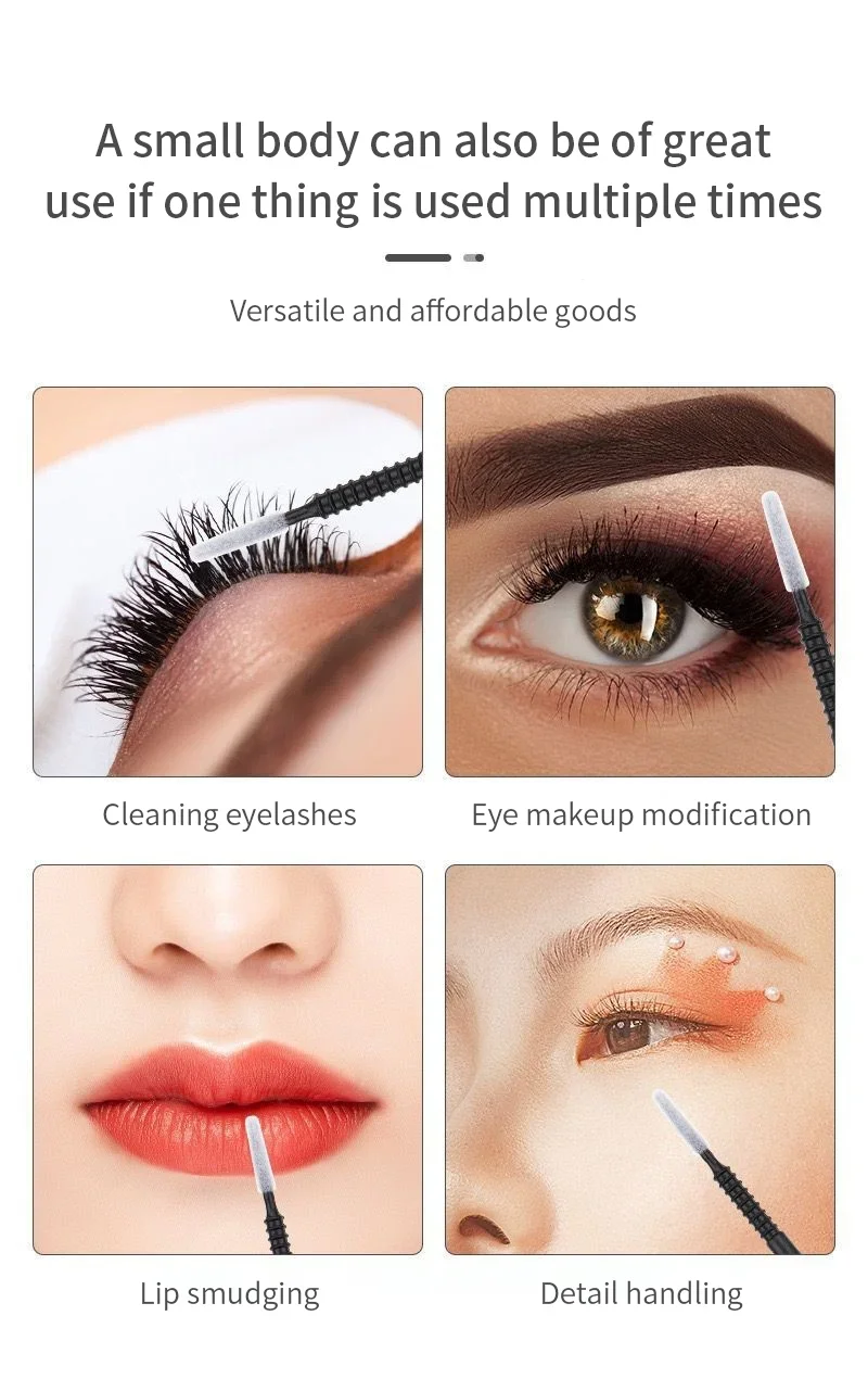 Description Picture 5 of item100 Pcs Disposable Spiral  Mascara  Brush Handle Microbrush  Applicator Lashes Brushes Eyelash Extension Makeup Tools