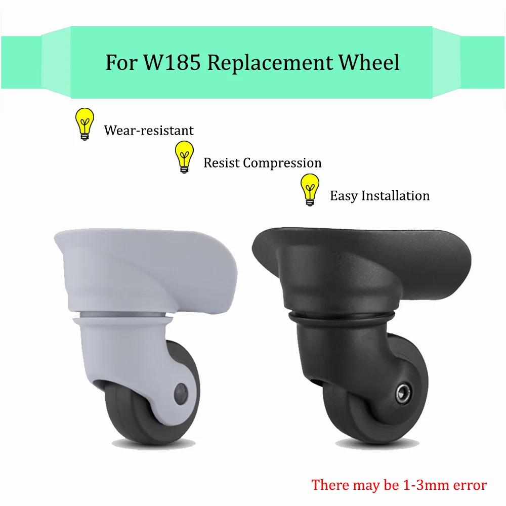 For W185 Universal Wheel Trolley Case Wheel Replacement Luggage Pulley Sliding Casters Slient Wear-resistant Repair