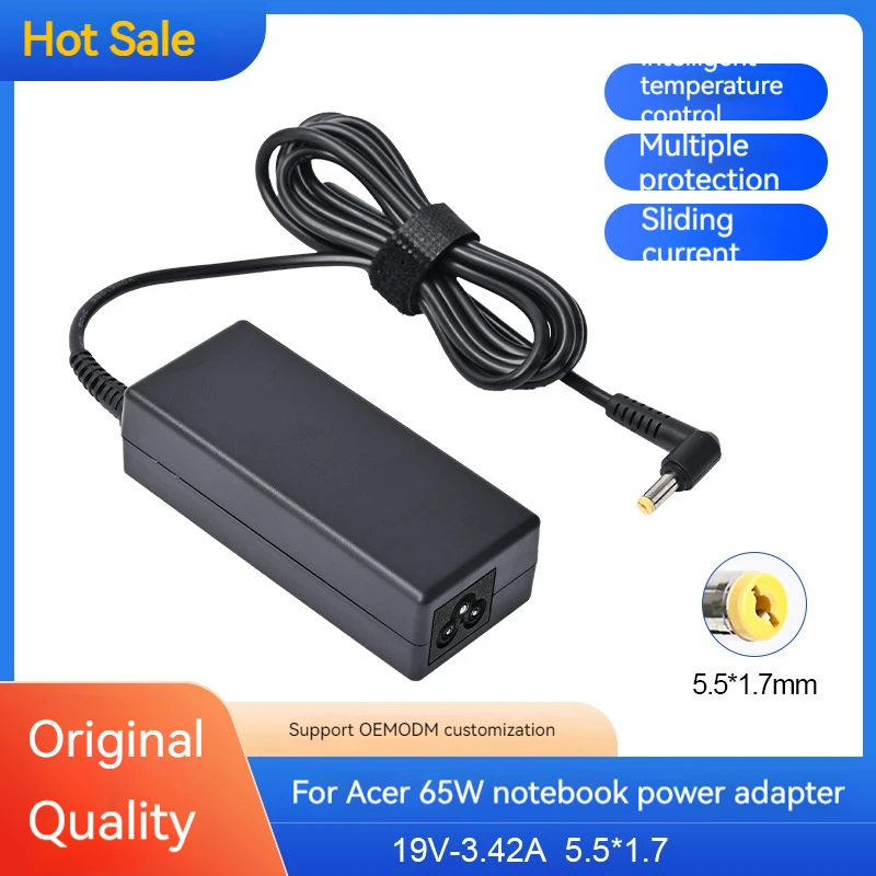 High-Performance 65W Laptop AC Charger Power Adapter with 5.5*1.7mm Connector