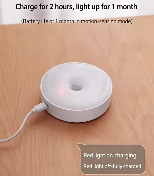 Smart Rechargeable Dual-Color Night Light with USB Sensor