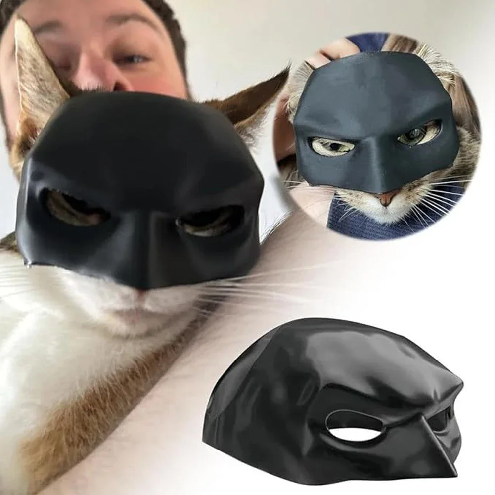 Black Bat Cat Warrior Mask Cat Mask Cosplay Assassin Matte Cute Bat Cool Superhero Pet Dog Toy Dog Costume Pet Clothes Pet Toys