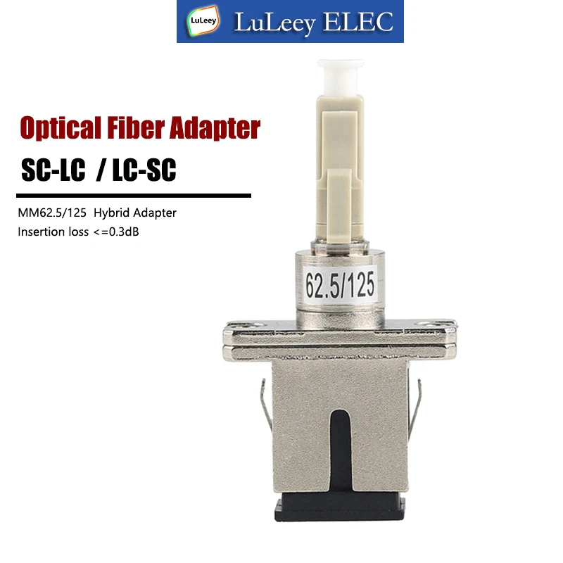 

SC LC Male Multimode MM62.5/125 Fiber Adapter Flange Plate Coupler SC-LC Adapter