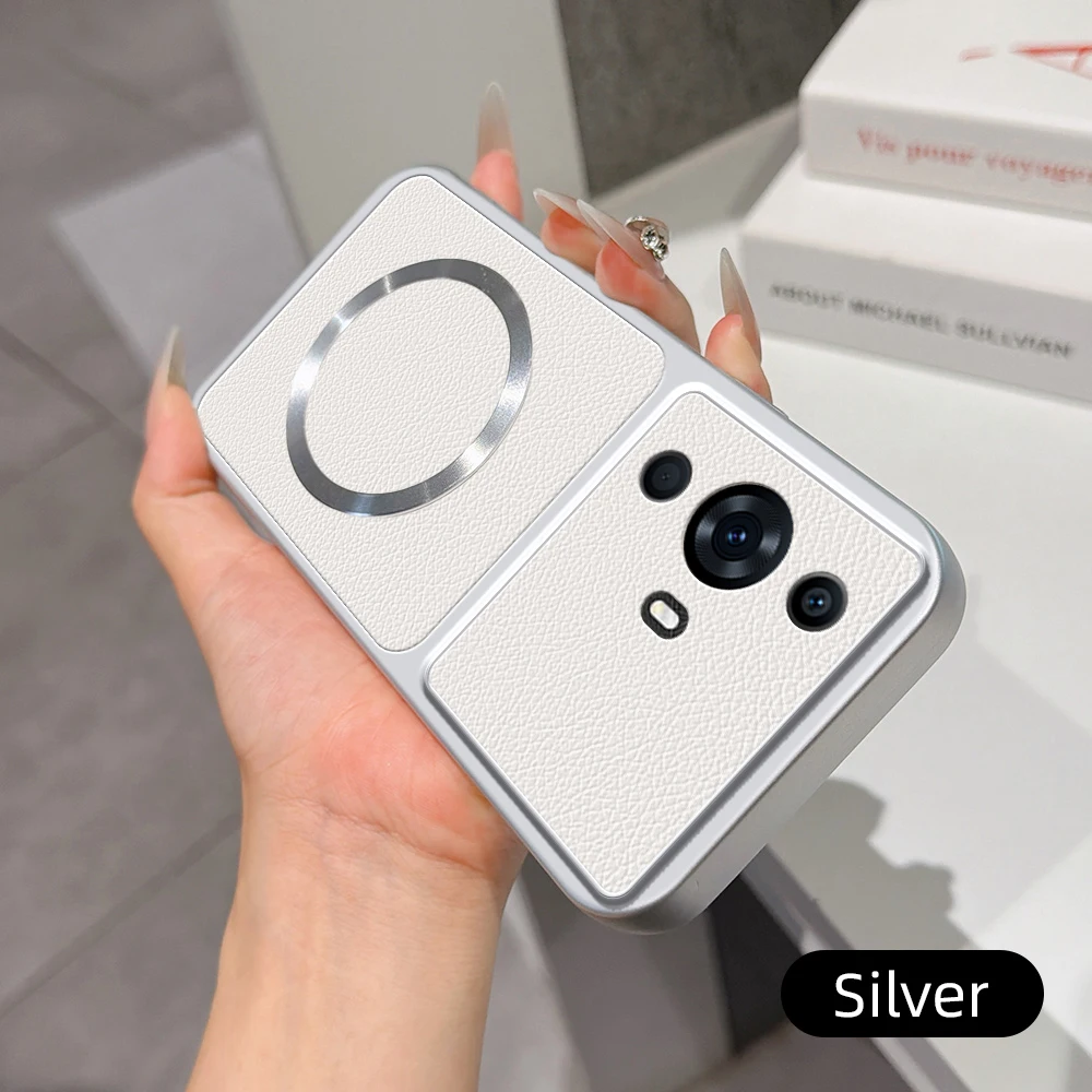 Luxury Leather Matte Magnetic Soft TPU Phone Case