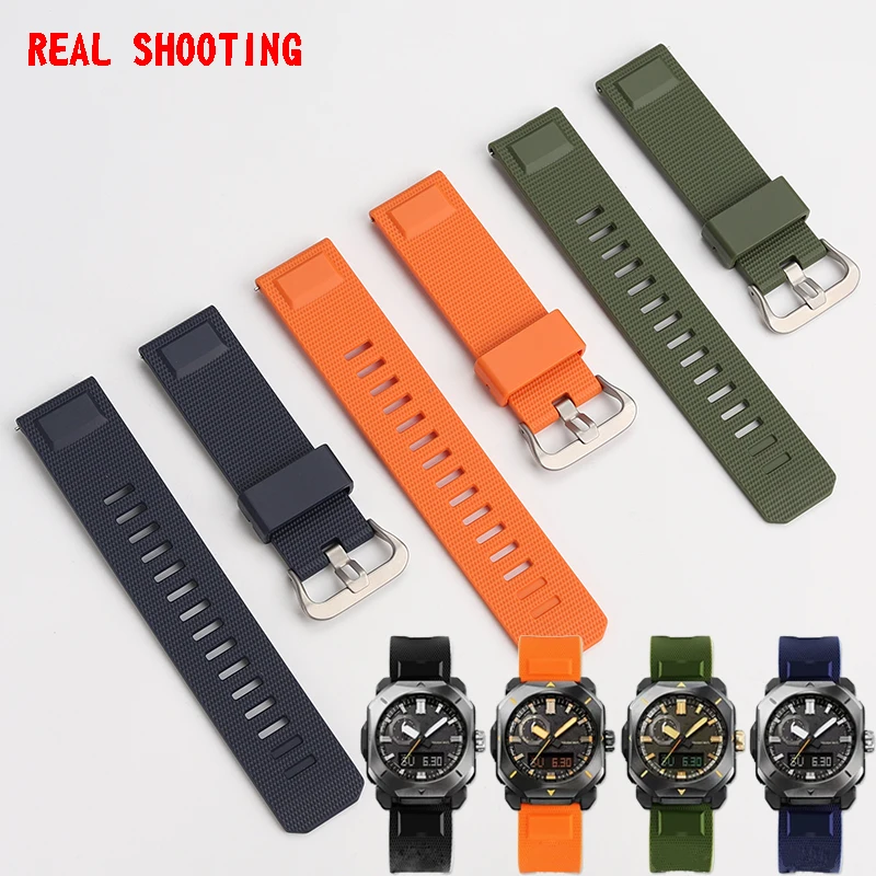 Cinturino A Sgancio Rapido Da 23Mm Per Casio Protrek Prw-6900Y Prw-6800 Prw-3400 Prw-30/60/Prw-70/Prw-50Y Cinturino Sportivo In Silicone