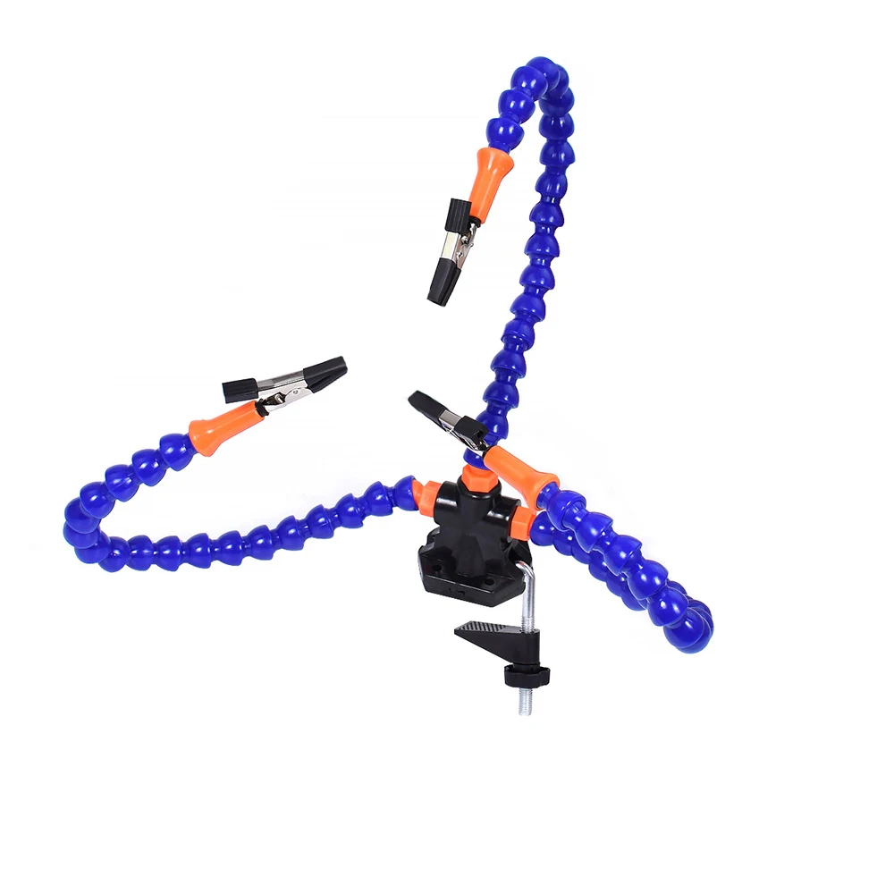 Flexible Holder Alligator Arms Soldering Helping Hands Table Clamp Pcb Board Adjustable Welding Repair Third Hand Tool Magnifier soldering helping hands soldering tool welding tool