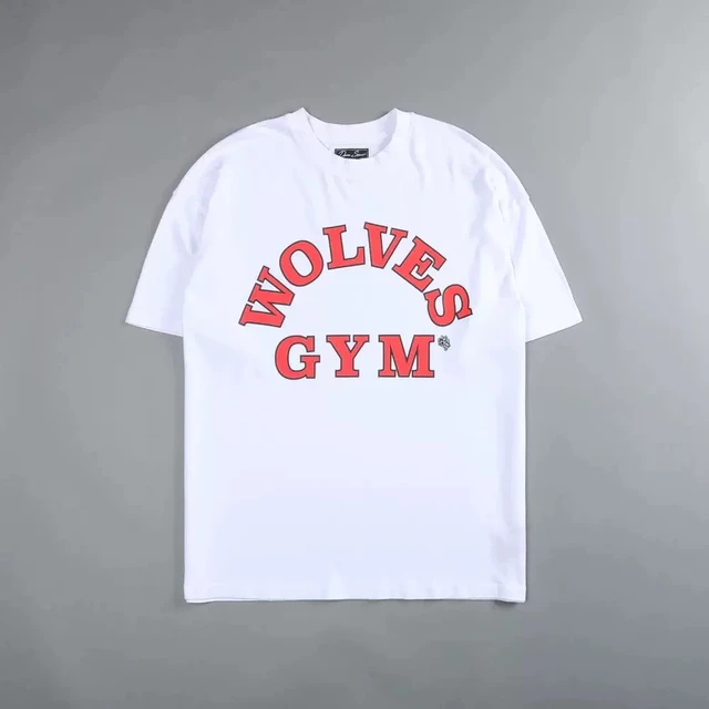 DARCSPORT Wolfhead GOLDS GYM Camiseta Estampada De Algodón Suelta Casual Para Hombres Y Mujeres 2