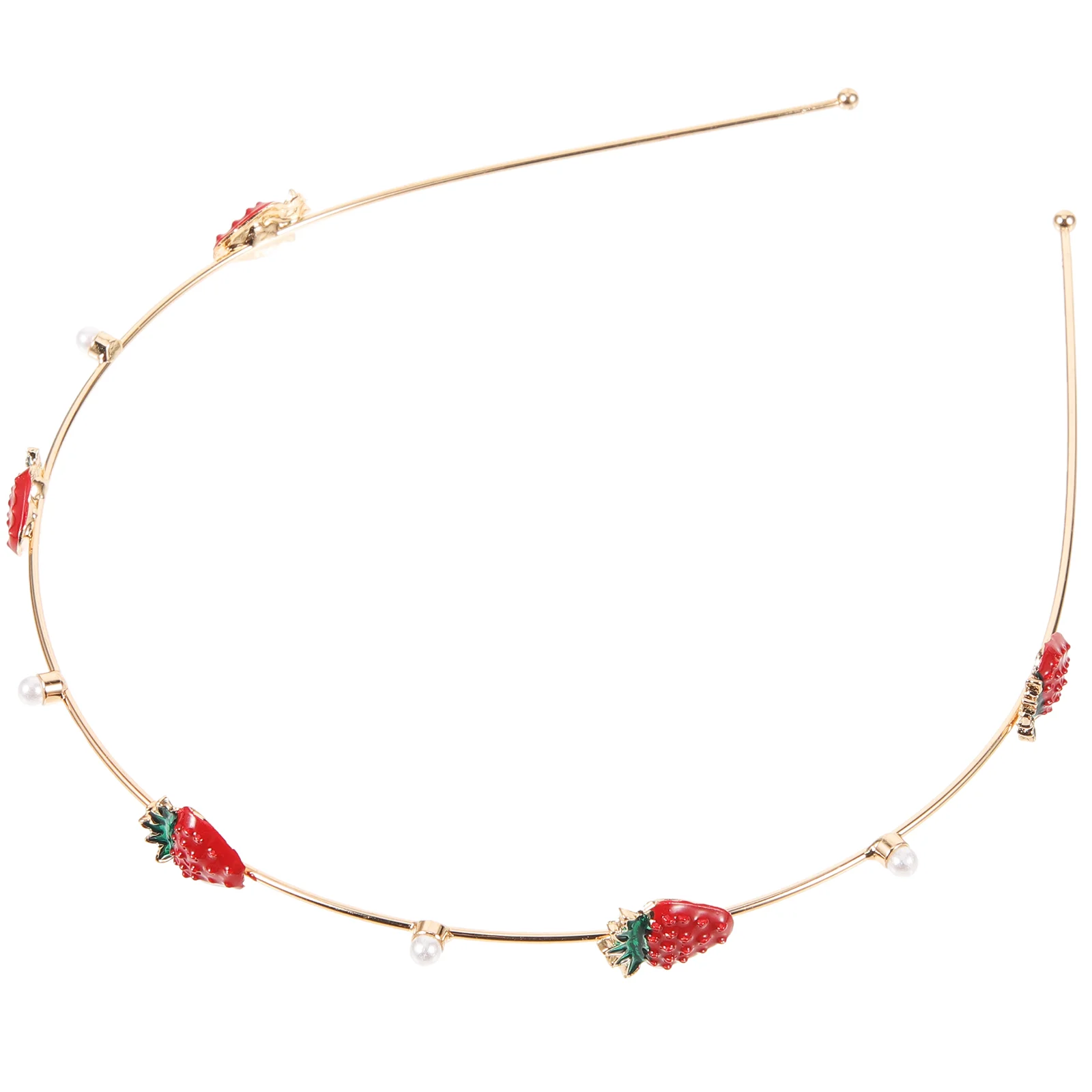 

Braid Headband Strawberry Women's Miss Hair Accessoriess Wedding Decor Rhinestone Alloy (iron) Strawberryheadband Wash Face