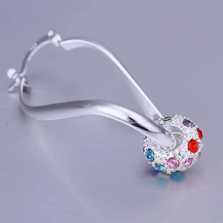 925 silver Earring elegant engagement colorful noble beautiful fashion Jewelry factory price cute gift - 4